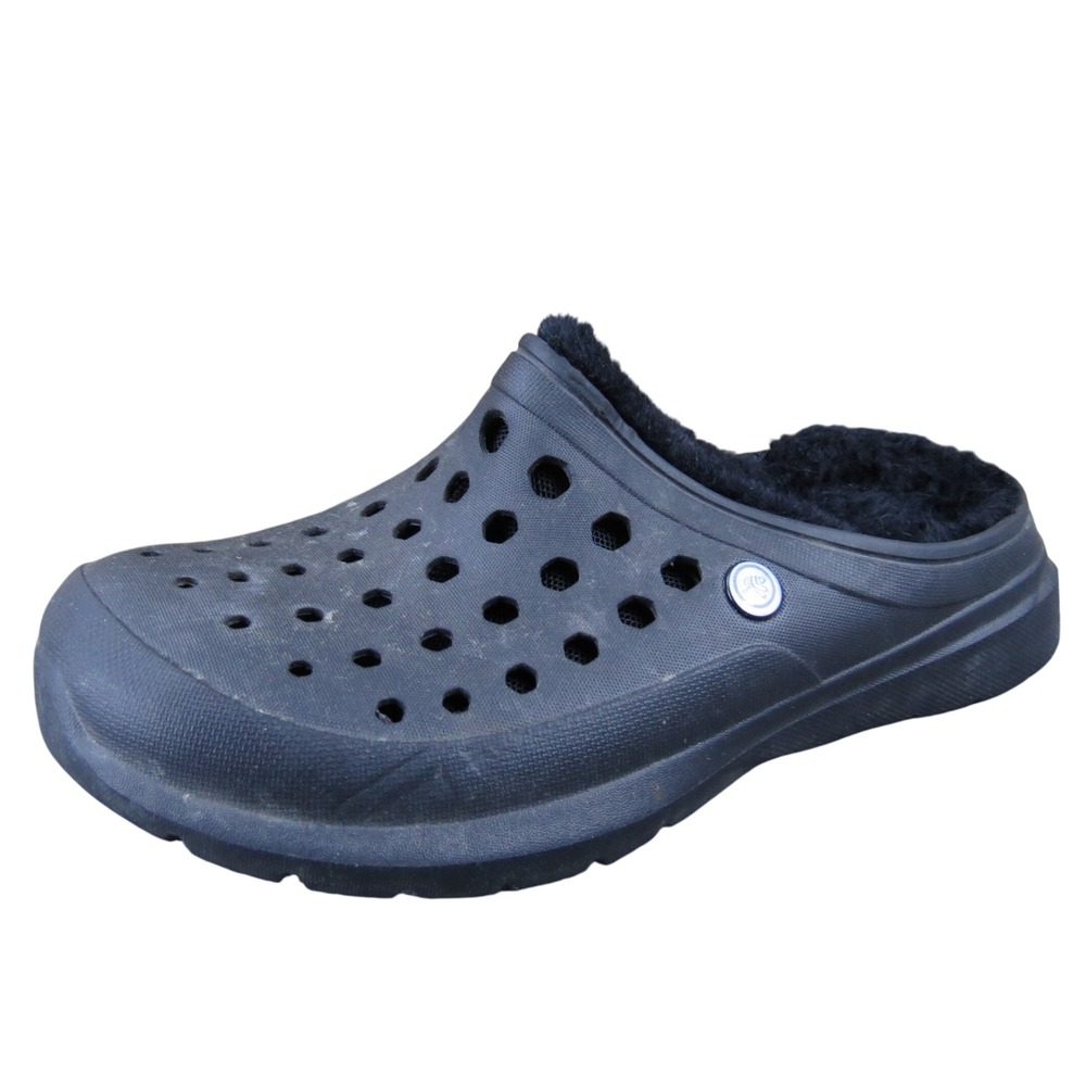 Joybees Cozy Lined Clog Women's 7 Black Slip-On Shoes Warm Lightweight Comfort